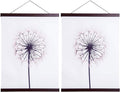 2 Pack Magnetic Poster Hanger Frame, 13x19 13x22 13x24 Light Wood Wooden Magnet Canvas Artwork Print Dowel Poster Hangers Frames Hanging Kit (Walnut, 13", 2 Packs)