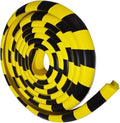 Wall Edge Corner Guards, 196.9in/5m Yellow Black Safety Bumpers, Self-Adhesive Foam Protector Padding, Protective Barriers for Installation On Furniture