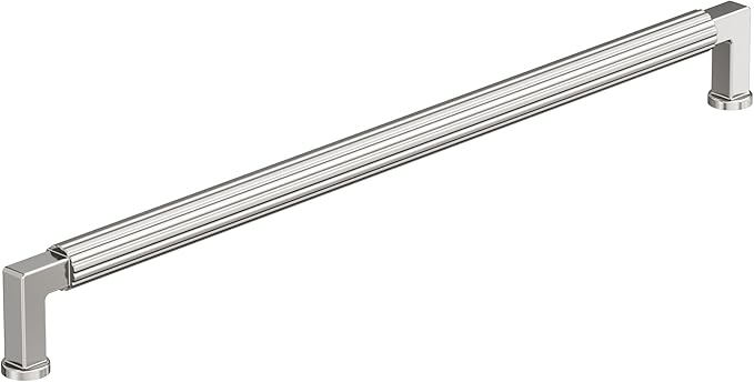 Amerock Ballard 12-5/8 inch (320mm) Center-to-Center Polished Nickel Cabinet Pull, BP37649PN