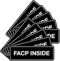 Signs ByLITA Standard FACP Inside Sign | Fire Safety Signage (Black) - Medium 10 Pack
