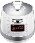 CUCKOO CRP-HS0657FW 6-Cup (Uncooked) 12-Cup (Cooked) Induction Heating Pressure Rice Cooker with Nonstick Inner Pot & 16 Menu Modes (White/Silver, Made in Korea)