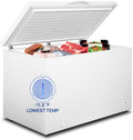 Smad Deep Freezer 18 Cu Ft - Large Chest Freezer with Removable Basket and 7 Level Adjustable Thermostat, Commercial Freezer, Energy Saving, Quiet for Garage, Outdoor, Office, White