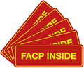 Signs ByLITA Standard FACP Inside Sign | Fire Safety Signage (Red/Yellow) - Small 5 Pack