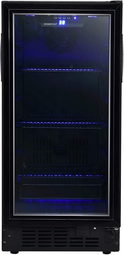 EdgeStar BBR901BL 15 Inch Wide 80 Can Built-In Beverage Center with Slim Design