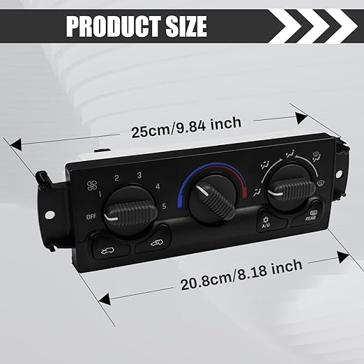 599-218 A/C Heater Climate Control Module Panel Switch for 1999-2002 Chevy Silverado Suburban Avalanche Tahoe GMC Sierra Yukon XL, Front HAVC Control Replace 15054697 15054698 15753263 15753264,etc