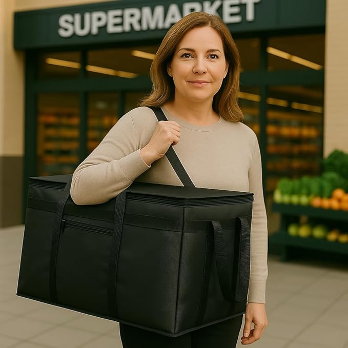 musbus Insulated Food Delivery Bag Cooler Bags Keep Food Warm Catering Therma for doordash Catering cooler bags insulated catering bag 22x14x13 therma catering shopper accessories hot XL XXL Pizza