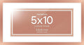 Homeforia 5x10 Rose Gold Business License Frame, High End Metal 5 x 10 Document Certificate Frame with Mat 4x9, 10x5 Cosmetology License Frames for Wall or Tabletop, Tempered Glass, Wall Kit, Set of 1