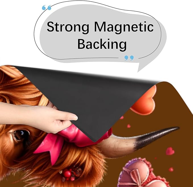 Valentines Alpine Cattle Dishwasher Magnet Cover Front Dishwasher Cover Decor Reusable Magnetic Door Cover Panel Decal Home Appliances Stickers Kitchen Refrigerator Fridge 23"x26"