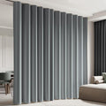 Room Divider Blackout Curtain Track Curtains Wall Dividers Panels Screen for Living Rooms Bedroom Office Privacy Partition Separation, W120 × L120 Inch,1 Panel, Light Grey