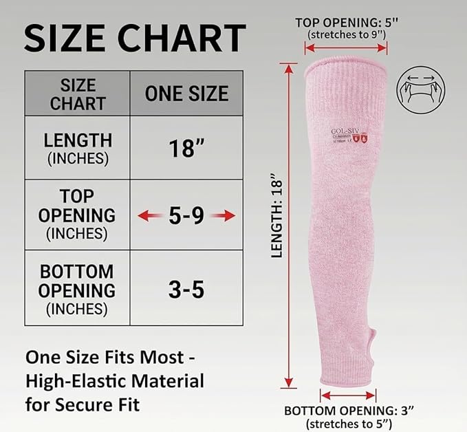 Arm Protectors For Thin Skin And Bruising, Cut Resistant Sleeves For Men Women, A5 Level Pink Arm Sleeve For Gardening (Pink, 17.7 In)