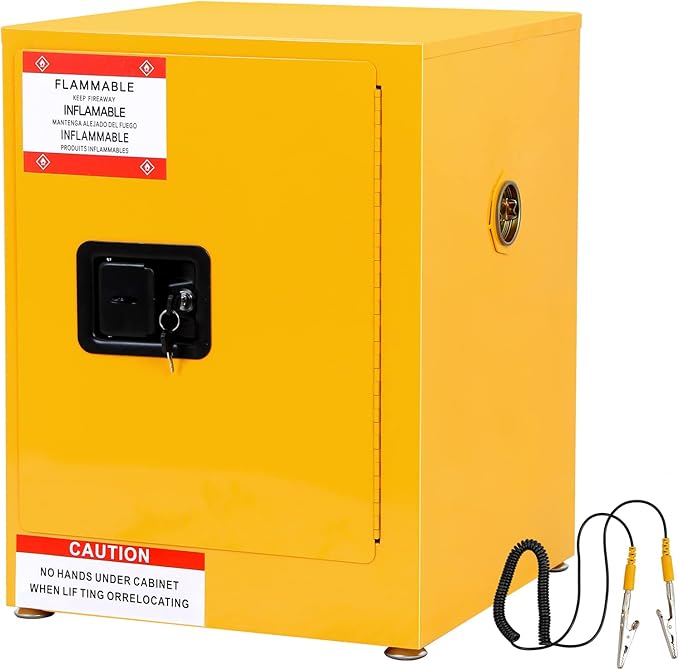 Flammable Storage Cabinet,17x17x22 Safety Cabinet,Explosion Proof Cabinet for Commercial Industrial and Home Use