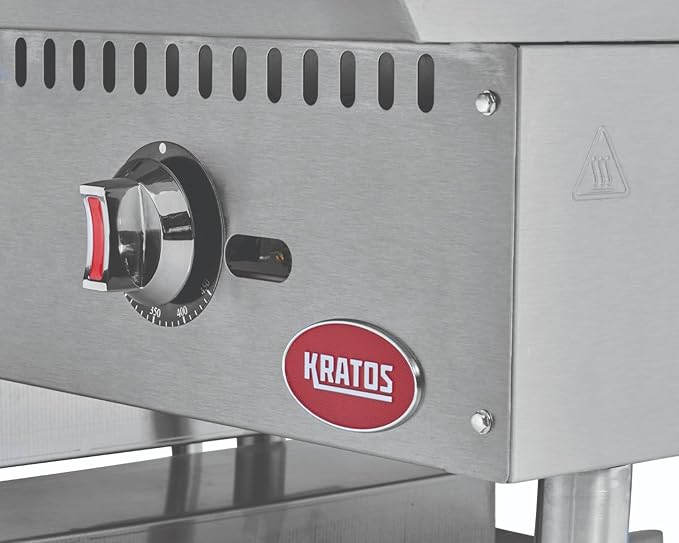 Kratos 36" Wide Commercial Restaurant Gas Countertop Griddle, Thermostatic Controls, 3 Burners, 90,000 BTU Output (29Y-008)