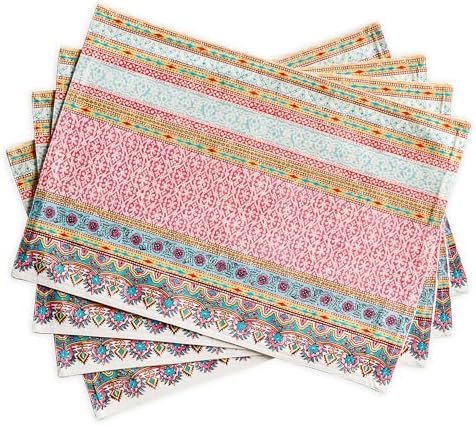Maison d' Hermine Placemats Set of 4 Reusable 100% Combed Cotton (13"x19")