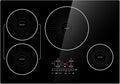 30 Inch Induction Cooktop 4 Burners, Flat Glass Top Electric Stove Hob with Bridge-SYNC, 3 Preset Modes Booster, Timer, Pause, Child Lock, Drop in, 208~240V/40A, Black