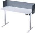 Desk Privacy Panel,2PCS L-Shaped Clamp-On Office Desk Divider,2-in-1 Adjustable Acoustic Desktop Partition Or Under Desk Modesty Screen,for Office,Home,Felt (Grey, 47.2" x 15.7")