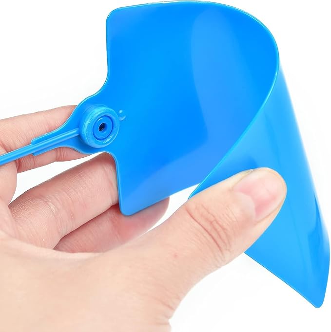 25 Pcs Durable Plastic Shipping Tags with Marker Pen Security Seals Sticker Labels,Waterproof Blank Luggage Tag for Packages, Logistics, Inventory, Travel(Blue,25pcs)