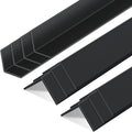 Sasylvia 10 Pcs Wall Corner Protector Guards, Avoid Scratching Scuffs, 1-1/8 x 36 Inches Vinyl Corner Trim Molding, Ease Install & Cleaning for Door Countertop Furniture Cabinet Protection, Black