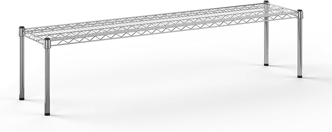 14''W x 60''L x 14''H Chrome Plated Wire Dunnage Rack | Off The Floor Storage