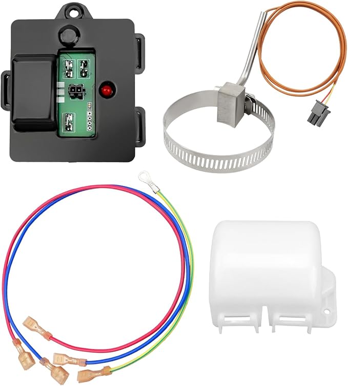 637360 Temperature Monitoring Control Kit Fit for Norcold RV Refrigerator 2118 1210 Series, with Waterproof Box, RV Refrigerator Overheat Sensor, Replacement 634677