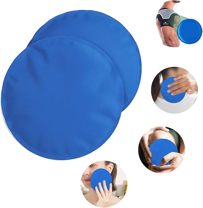 Small Ice Packs for Injuries Reusable - Kids Ice Packs for Boo Boos for Injuries Reusable Kids, Toddler – Baby Colic Relief (2 Pcs x 5.5") (Black)