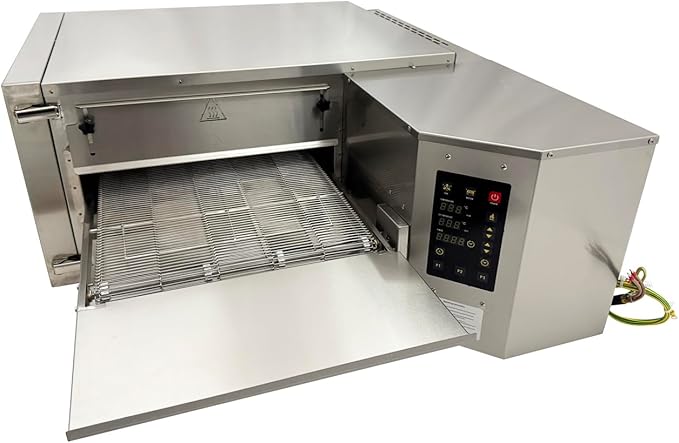 220V 9kW Countertop Conveyor Pizza Oven 18" Commercial Baking Electric Oven for Pizzerias Cafes Fast-food Restaurants