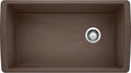 BLANCO, Café Brown 441771 DIAMOND SILGRANIT Super Single Undermount Kitchen Sink, 33.5" X 18.5"
