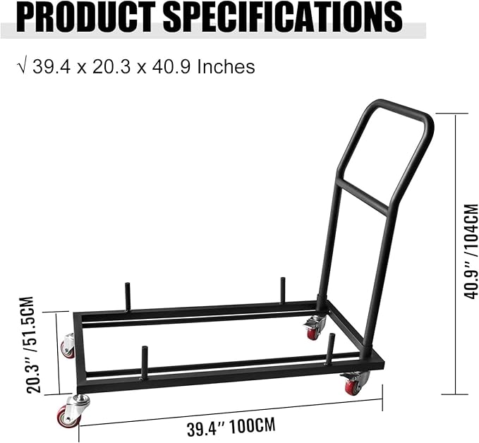 Drywall Sheet Cart, Heavy Duty Panel Dollies Cart with 4 Swivel Wheels, Handling Wall Panel, Sheetrock, Wood Panel, Rolling Dollies for Garage, Home, Warehouse,39.4x20.3x40.9