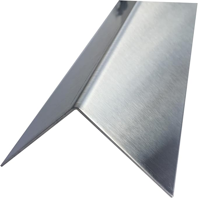 Brushed 304 Stainless Steel Corner Guards, 48" Wall Protectors, 20ga & 16ga, Available in 1/2" to 4", Multi-Pack Options (1, 2, 5, or 10) (5, 2 1/2 x 2 1/2, 16ga, No Hug Edges)