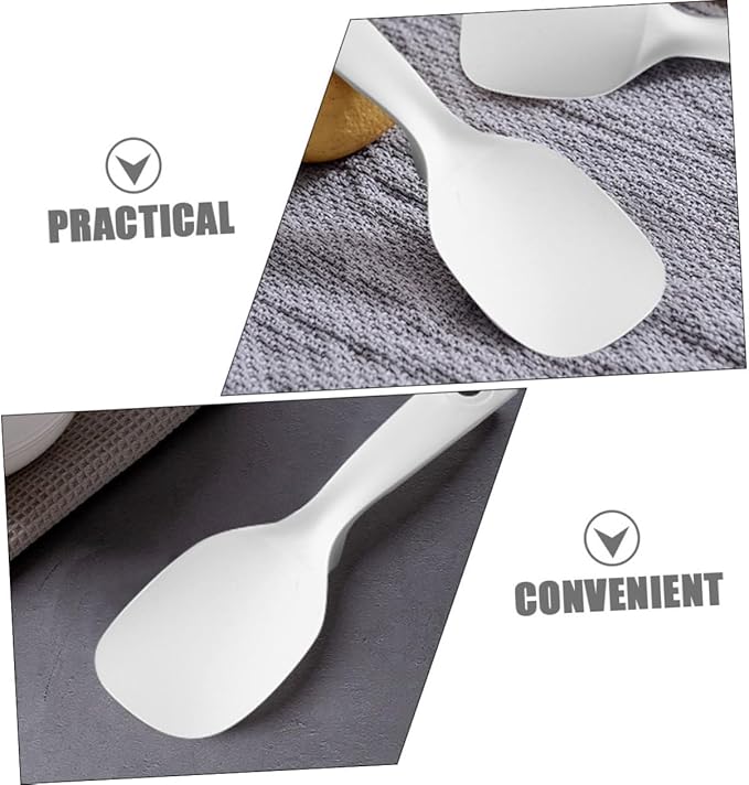 Non-Stick Rice Spoon Rice Paddle Kitchen Cooker Spatula Lightweight Food Grade Plastic Scoop 7.87 Inch