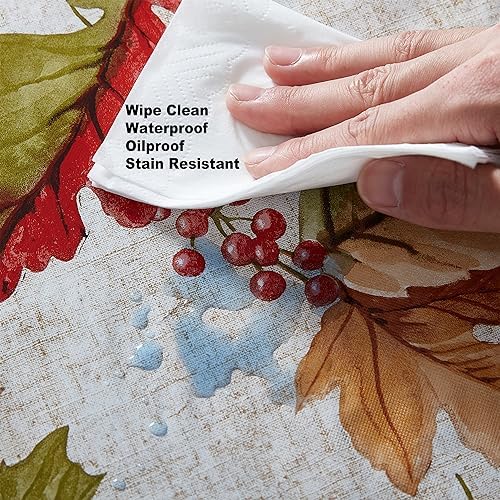 Newbridge Thanksgiving Rustic Acorn & Leaf 60x84 Inch Rectangle Tablecloth