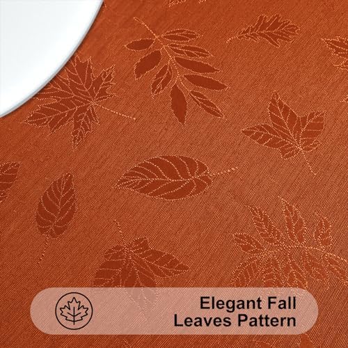 Smiry 60x84 Inch Thanksgiving Jacquard Oval Table Cloth for Fall & Harvest