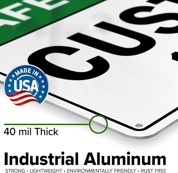Custom Safety First Sign, Ansi Sign, Osha Compliant, 10x14 Inches, Rust Free .040 Aluminum, Fade Resistant, Made in USA by My Sign Center