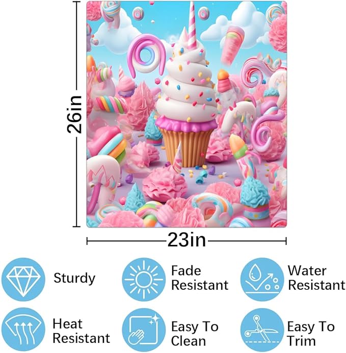 Cartoon Delicious Colorful Dishwasher Magnet Cover, Reusable Refrigerator Panel Stickers Microwave Front Door Covers Magnets for Kitchen Home Appliances Holiday Party Decorations 23 X 26 in