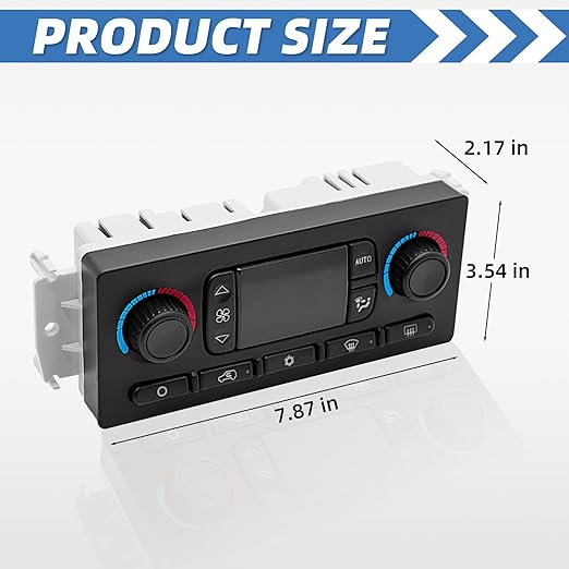 599-211XD A/C Heater Climate Control Module Panel Switch for 02-09 Chevy Silverado Suburban Tahoe Trailblazer Avalanche GMC Sierra Yukon Envoy Cadillac Escalade Rainier Hummer Bravada, OE# 10367041