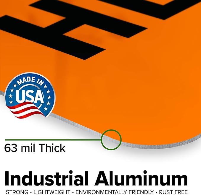 Custom warning Sign, OSHA Sign, 18x24 Inches, Rust Free .063 Aluminum, Fade Resistant, Made in USA by My Sign Center