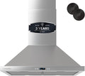 CAVALIERE Value-Focused Wall Mount Range Hood 30 Inch, 3-Year Warranty, 462 CFM, Enhanced Stainless Steel, Ducted/Ductless Range Hood Convertible (Kit Included), Aluminium Mesh Filters, Touch Controls