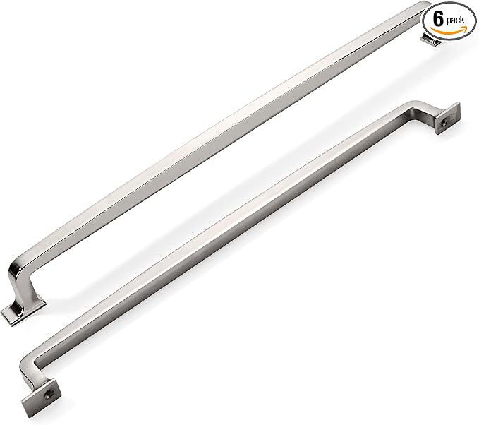 khtumeware 6 Pack 12 Inch Kitchen Cabinet Handles Polished Nickel Cabinet Pulls Drawer Pulls Kitchen Cabinet Hardware Kitchen Handles for Cabinets Cupboard Handles Drawer Handles