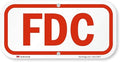 FDC Sign, Fire Department Connection Sign | 6x12 3M High Intensity Grade Reflective Aluminum, Made in USA