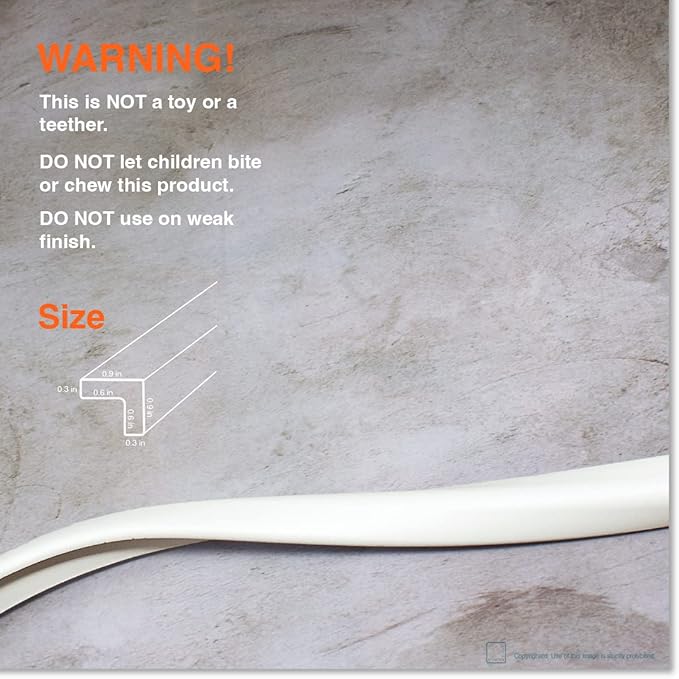 Roving Cove Slimfit Edge Protector for Baby Proofing (9ft Small Edge Only), Soft Rubber Foam Furniture Edge Bumper Guard, Desk Edge Cushion, 3M Adhesive, Oyster White (Off White)