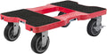SNAP-LOC, All Terrain 4 Wheel Heavy Duty Dolly Cart, 6 Inch Casters, E Strap Attachment Included, 1,500 lb Capacity, Made in USA, Red