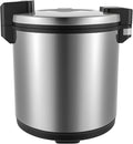 23L/6gal Commercial Rice Warmer with Nonstick Inner Pot and Rice Spoon, Large Capacity Soup Warmer, Stainless Steel Electric Food Warm for Home, Restaurant, Hotel Canteen