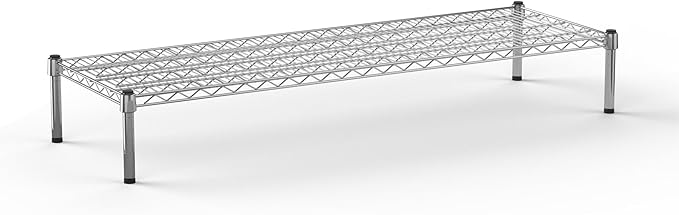 18''W x 54''L x 8''H Chrome Plated Wire Dunnage Rack | Off The Floor Storage