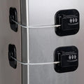Refrigerator Lock (2 Pack), Heavy Duty Combination Fridge Lock, for Fridge, Cabinets, Window, Drawers and Child Safety Cabinet Locks, Strong Non-Marking Adhesive No Drilling (Black)