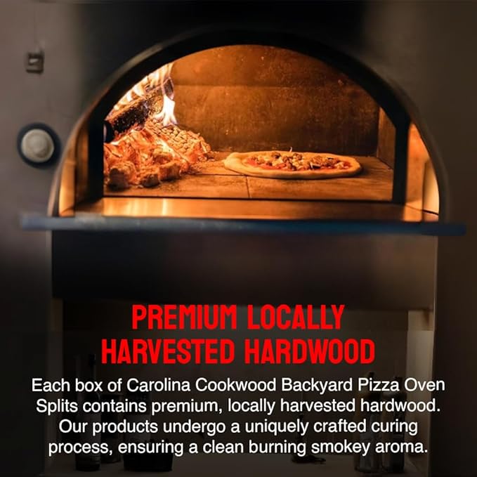 Pizza Oven Wood 12 Inch Naturally Cured White Oak Splits Cooking Wood for Free Standing Ovens 1650 Cubic Inches