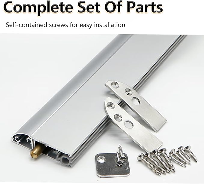 Automatic Door Sweeping Bottom Aluminum Alloy 36-inch Surface Mount Type - Suitable for Door Bottom Sealing Sound Insulation Windproof Dustproof Light Blocking and Small Animal Prevention