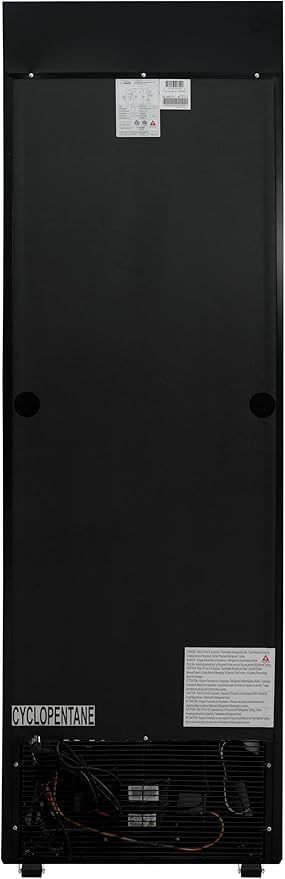 KoolMore 26 in. Commercial Glass Door Merchandiser Refrigerator with LED Lights, 15 cu. ft. in Black, ETL Listed (KM-MDR-1GD-15C)