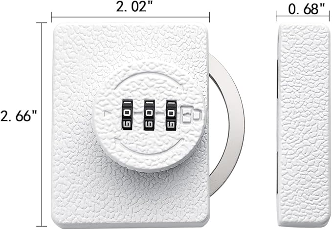 White Cabinet Lock,3 Digit Password Keyless,Anti Pry Mechanical Password Lock,Protect Privacy,for Drawer,Cabinets,Locker, Closet,Windows,Sliding Door,Bathroom,and Garden