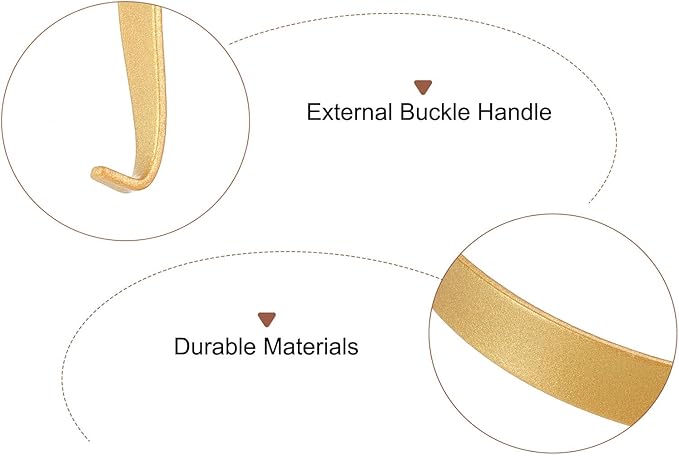 uxcell Metal Tea Pot Handle External Buckle Teapot U-Shape Handle Replacement for Span 3.5-4.5 Inch Ceramic Pottery Teapot Kettle Accessories Supplies, Gold