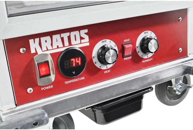 Kratos Full Size Commercial Non-Insulated Holding and Proofing Cabinet | Holds 36 Full Size Sheet Pans | Mobile | Clear Door | 120V, 1440W (28W-152)