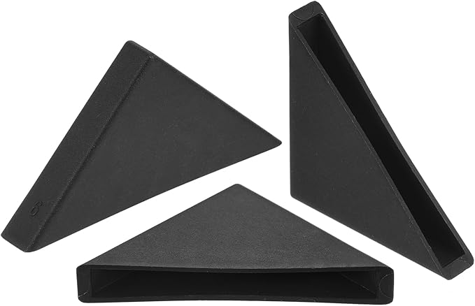 uxcell 20Pcs Plastic Corner Protectors 6x50mm Right Angle Shape Glass Corner Guards Cushion for Corner Protection of Glass, Mirror, Tile, Black